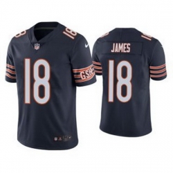 Men Navy Chicago Bears 18 Jesse James Vapor untouchable Limited Stitched Jersey
