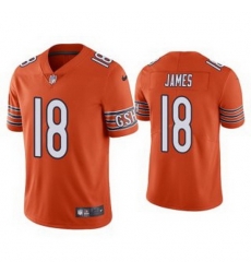 Men Orange Chicago Bears 18 Jesse James Vapor untouchable Limited Stitched Jersey