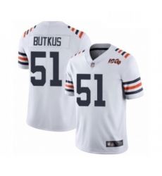 Mens Chicago Bears 51 Dick Butkus White 100th Season Limited Football Jersey