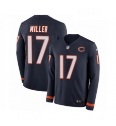 Mens Nike Chicago Bears 17 Anthony Miller Limited Navy Blue Therma Long Sleeve NFL Jersey