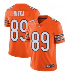 Mens Nike Chicago Bears 89 Mike Ditka Limited Orange Rush Vapor Untouchable NFL Jersey