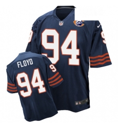 Mens Nike Chicago Bears 94 Leonard Floyd Elite Navy Blue Throwback NFL Jersey