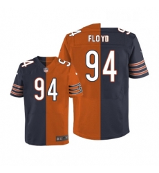 Mens Nike Chicago Bears 94 Leonard Floyd Elite NavyOrange Split Fashion NFL Jersey