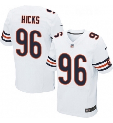 Mens Nike Chicago Bears 96 Akiem Hicks Elite White NFL Jersey