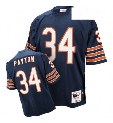 Mitchell and Ness Chicago Bears 34 Walter Payton Blue Team Color Authentic Throwback NFL Jersey