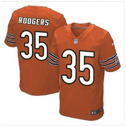 New Chicago Bears #35 Jacquizz Rodgers Orange Alternate Men Stitched NFL Elite Jersey