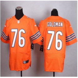 New Chicago Bears#76 Eddie Goldman Orange Alternate Men Stitched NFL Elite Jersey