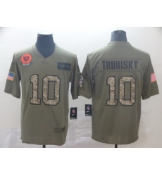 Nike Bears 10 Mitchell Trubisky 2019 Olive Camo Salute To Service Limited Jersey