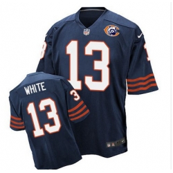 Nike Bears #13 Kevin White Navy Blue Throwback Mens Stitched NFL Elite Jersey