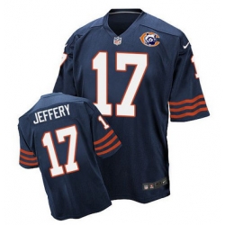 Nike Bears #17 Alshon Jeffery Navy Blue Throwback Mens Stitched NFL Elite Jersey