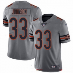 Nike Bears 33 Jaylon Johnson Silver Men Stitched NFL Limited Inverted Legend Jersey