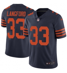 Nike Bears #33 Jeremy Langford Navy Blue Alternate Mens Stitched NFL Vapor Untouchable Limited Jersey