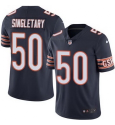 Nike Bears #50 Mike Singletary Navy Blue Team Color Mens Stitched NFL Vapor Untouchable Limited Jersey