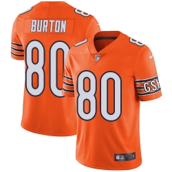 Nike Bears #80 Trey Burton Orange Men Stitched NFL Limited Rush Jersey