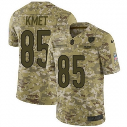 Nike Bears 85 Cole Kmet Camo Men Stitched NFL Limited 2018 Salute To Service Jersey