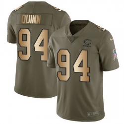 Nike Bears 94 Robert Quinn Olive Gold Men Stitched NFL Limited 2017 Salute To Service Jersey