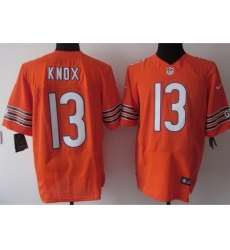 Nike Chicago Bears 13 Johnny Knox Orange Elite NFL Jersey