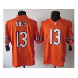 Nike Chicago Bears 13 Johnny Knox Orange Limited NFL Jersey