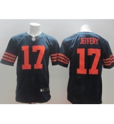 Nike Chicago Bears 17 Alshon Jeffery Blue Elite Orange Number NFL Jersey