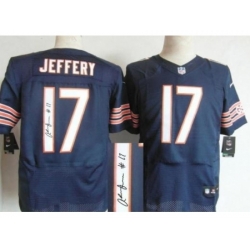 Nike Chicago Bears 17 Alshon Jeffery Blue Elite Signed NFL Jersey