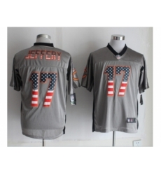 Nike Chicago Bears 17 Alshon Jeffery Grey Elite USA Flag Fashion NFL Jersey