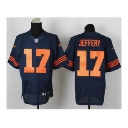 Nike Chicago Bears 17 Alshon Jeffery blue Elite number orange NFL Jersey