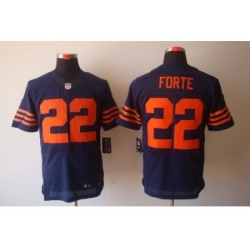Nike Chicago Bears 22 Matt Forte Blue Elite Orange Number NFL Jersey