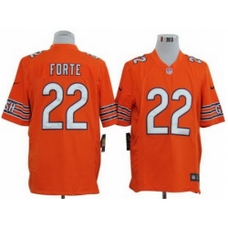 Nike Chicago Bears 22 Matt Forte Orange Game NFL Jersey