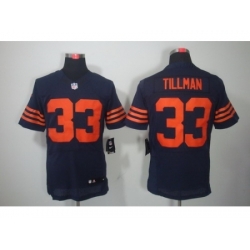 Nike Chicago Bears 33 Charles Tillman Blue Elite Orange Number NFL Jersey