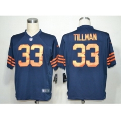 Nike Chicago Bears 33 Charles Tillman Blue Game Orange Number NFL Jersey