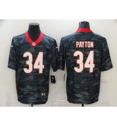 Nike Chicago Bears 34 Walter Payton Black Camo Limited Jersey