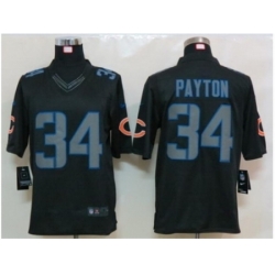Nike Chicago Bears 34 Walter Payton black Limited Impact fashion NFL Jersey