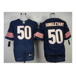 Nike Chicago Bears 50 Mike Singletary blue Elite NFL Jersey