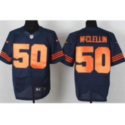 Nike Chicago Bears 50 Shea McClellin Blue Elite Orange Number NFL Jersey