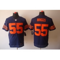 Nike Chicago Bears 55 Lance Briggs Blue Elite Orange Number NFL Jersey