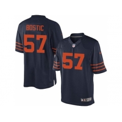 Nike Chicago Bears 57 Jon Bostic Blue Limited Orange Number NFL Jersey