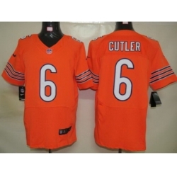 Nike Chicago Bears 6 Jay Cutler Orange Elite NFL Jersey