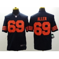 Nike Chicago Bears 69 Jared Allen Blue Limited Orange Number NFL Jersey