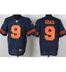 Nike Chicago Bears 9 Robbie Gould Blue Elite Orange Number NFL Jersey