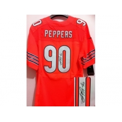 Nike Chicago Bears 90 Julius Peppers Orange Elite Signed NFL Jersey