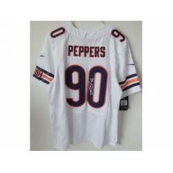 Nike Chicago Bears 90 Julius Peppers White Elite Signed NFL Jersey
