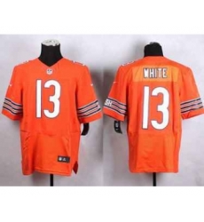nike nfl jerseys chicago bears 13 white orange[Elite][white]