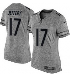 Nike Bears #17 Alshon Jeffery Gray Womens Stitched NFL Limited Gridiron Gray Jersey