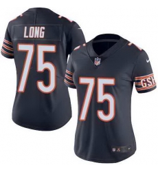 Nike Bears 75 Kyle Long Navy Women Color Rush Limited Jersey