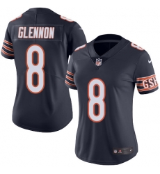 Nike Bears #8 Mike Glennon Navy Blue Team Color Womens Stitched NFL Vapor Untouchable Limited Jersey