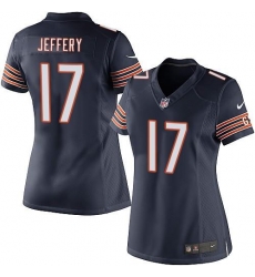 Nike NFL Chicago Bears #17 Alshon Jeffery Limited Women's Navy Blue Team Color