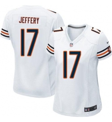 Nike NFL Chicago Bears #17 Alshon Jeffery White Women's Game Road Jersey