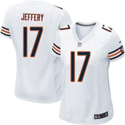 Nike NFL Chicago Bears #17 Alshon Jeffery White Women's Limited Road Jersey