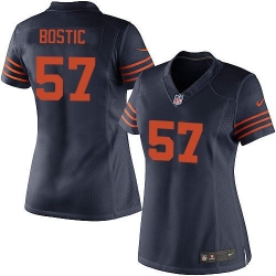 Nike NFL Chicago Bears #57 Jon Bostic Blue Women's Elite Alternate Jersey