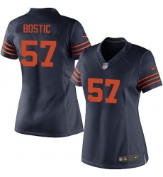 Nike NFL Chicago Bears #57 Jon Bostic Blue Women's Limited Alternate Jersey